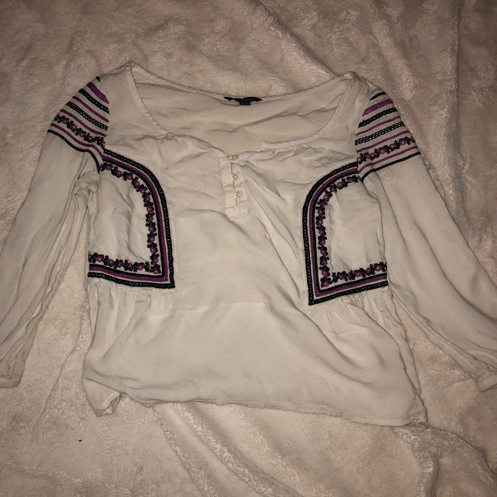 Tunic with purple and black detailing